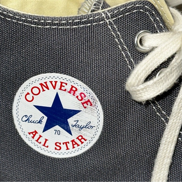 🛑SOLD - Converse X CDG Comme Des Garcons Play Chuck Taylor 70 Hi Steel Gray Men - Picture 5 of 16